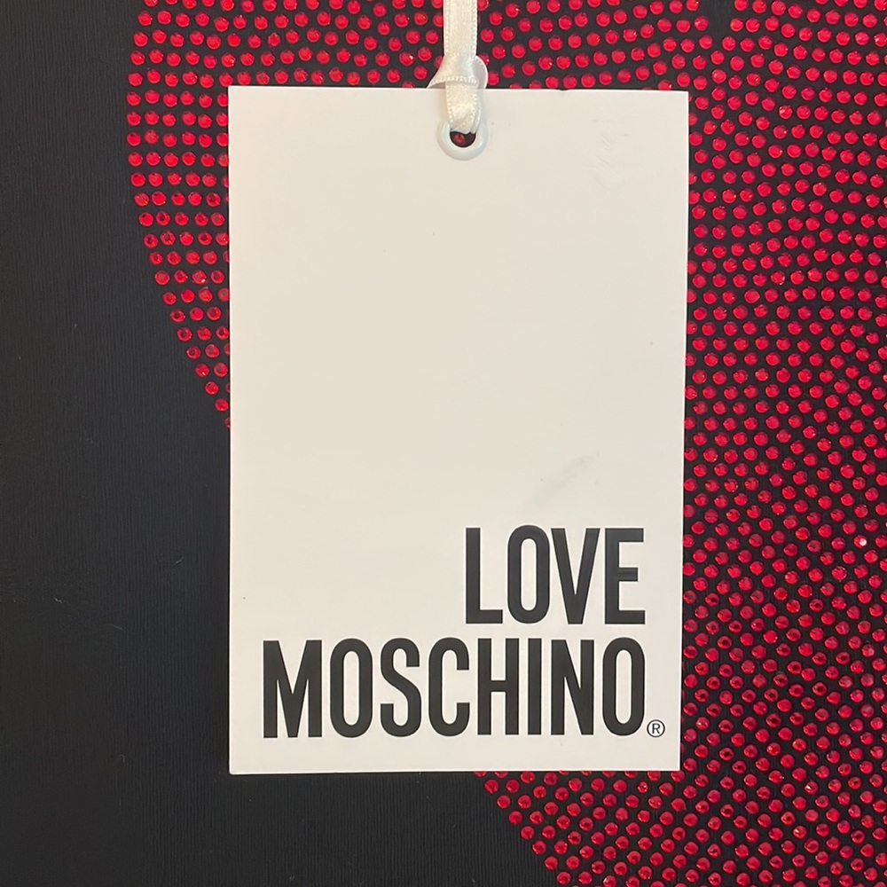 NWT Love Moschino Rhinestone Heart T-shirt - Picture 6 of 11